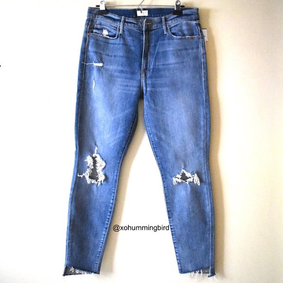 MOTHER | The Stunner Ankle Step Fray Jeans (Helter Skelter) Size 32 NWT - Picture 6 of 16